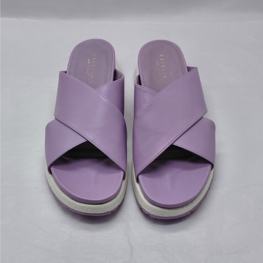 Cecelia New York Womens Slide Sandals Sz 10 Purple Platform Summer Chic Vacation - Picture 6 of 12
